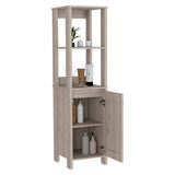 Linen Storage Cabinet - Single Door - Two Open Shelves