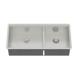 39-inch Built-in Kitchen Sink with Mixing Bowl Worktop
