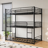 Twin Metal Bunk Bed Black