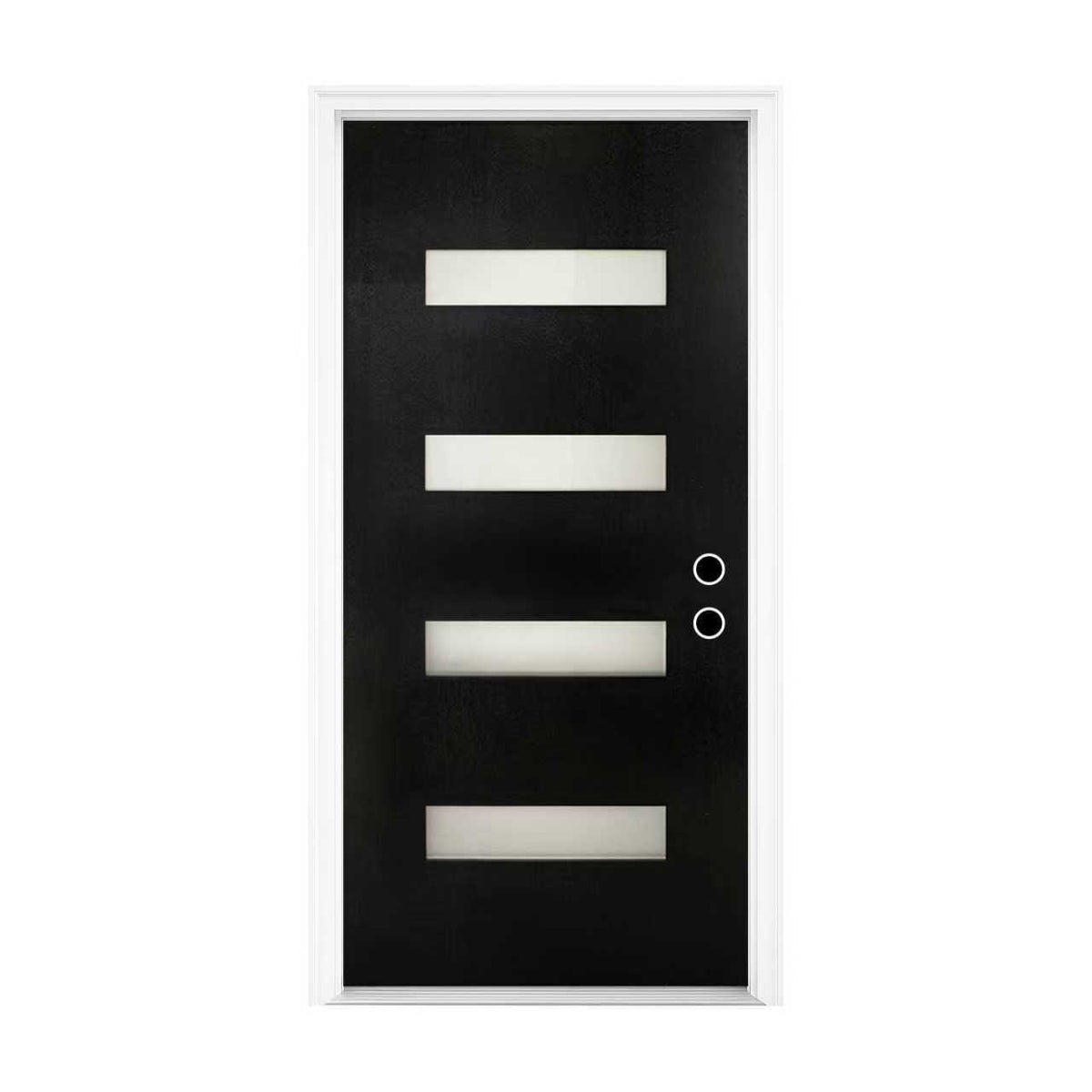 36 x 80 FRP Entry Door Slab with Frosted Glass - Contemporary Style
