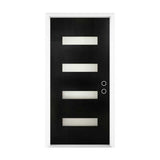 36 x 80 FRP Entry Door Slab with Frosted Glass - Contemporary Style