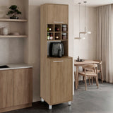 80" Double Door Kitchen Pantry Cabinet with 6 Cubbies