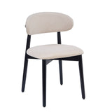 Set of 2 Rubberwood Dining Chair Beige