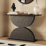 Engineered Wood Console Table Walnut/Black