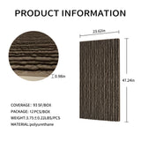3D Faux Stone Wall Panels, 12 PCS PU Wainscoting Panel for Interior Wall Decor