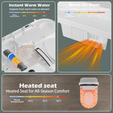 Smart Toilet With Bidet Built-in, Auto Flush, Foot Kick