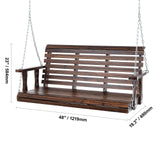 Wood Outdoor Bench Brown