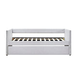 Daybed with Trundle Wood Sleeper Light Gray