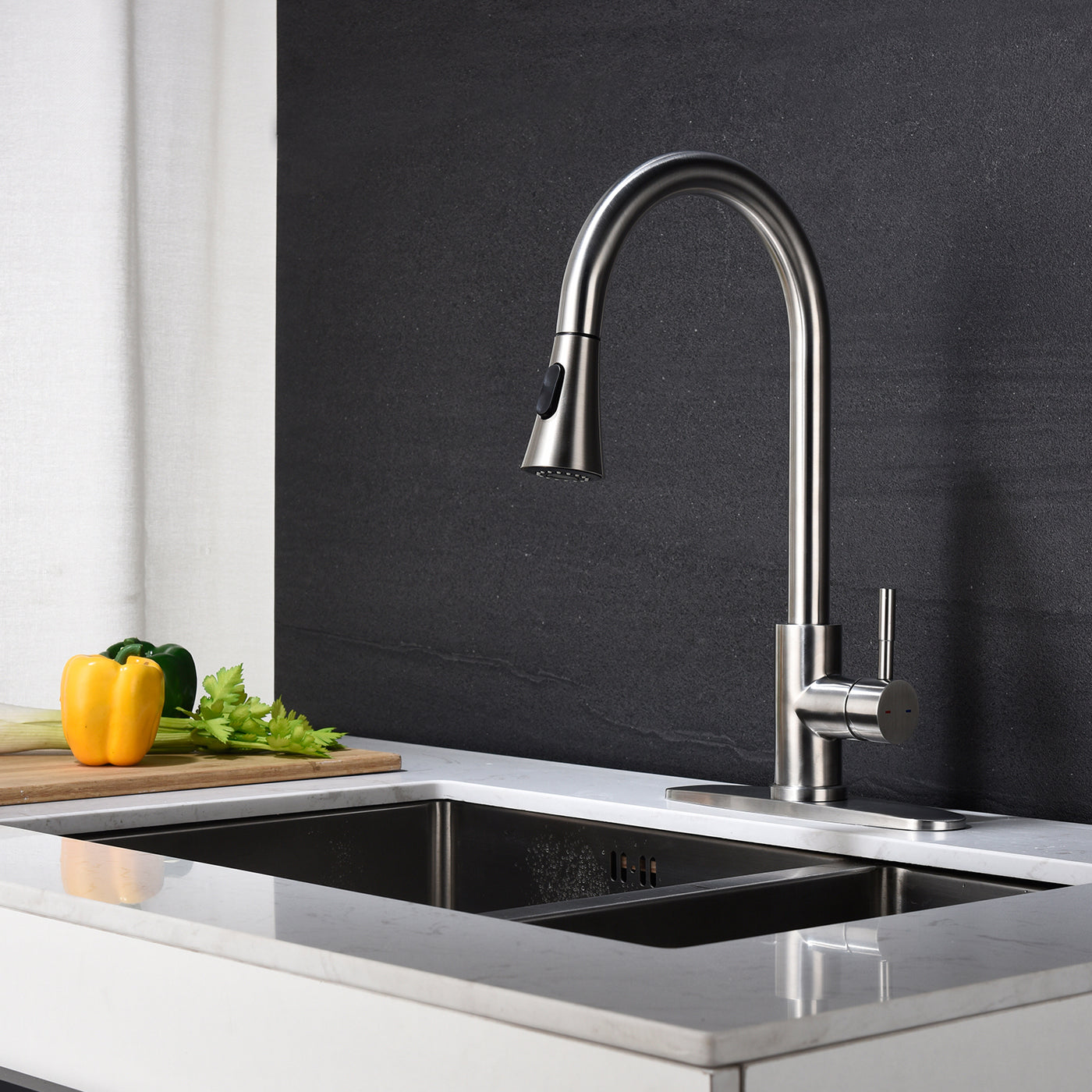 Kitchen Sink Faucet Pull Out Sprayer Mixer Tap