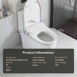 Smart Bidet Toilet Seat with Side Knob Adjustable Heated Seat