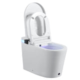 Smart Toilet with Bidet Seat Built-in, Auto Open/Close Seat, Foot Sensor