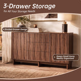 59.1" Buffet Sideboard with 2 Doors and 3 Drawers, Walnut Finish