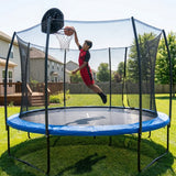 Outdoor Trampoline 14' - Basketball Hoop, Enclosure Net, Ladder