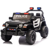 12V Kids Electric Police Car W/ Parent Remote Control,Dual drive,Four-wheel Susp