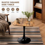 Square Engineered Wood Dining Table Antique Brown
