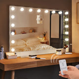 31.5"x22.8" Selfie Remote Control Vanity Mirror with Lights