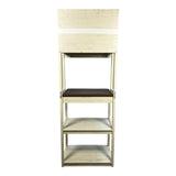 23.62" White and Rustic Brown color 5-Tier Bakers Rack for Kitchen