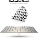 12 Inch Brushed Nickel Rain Shower Head