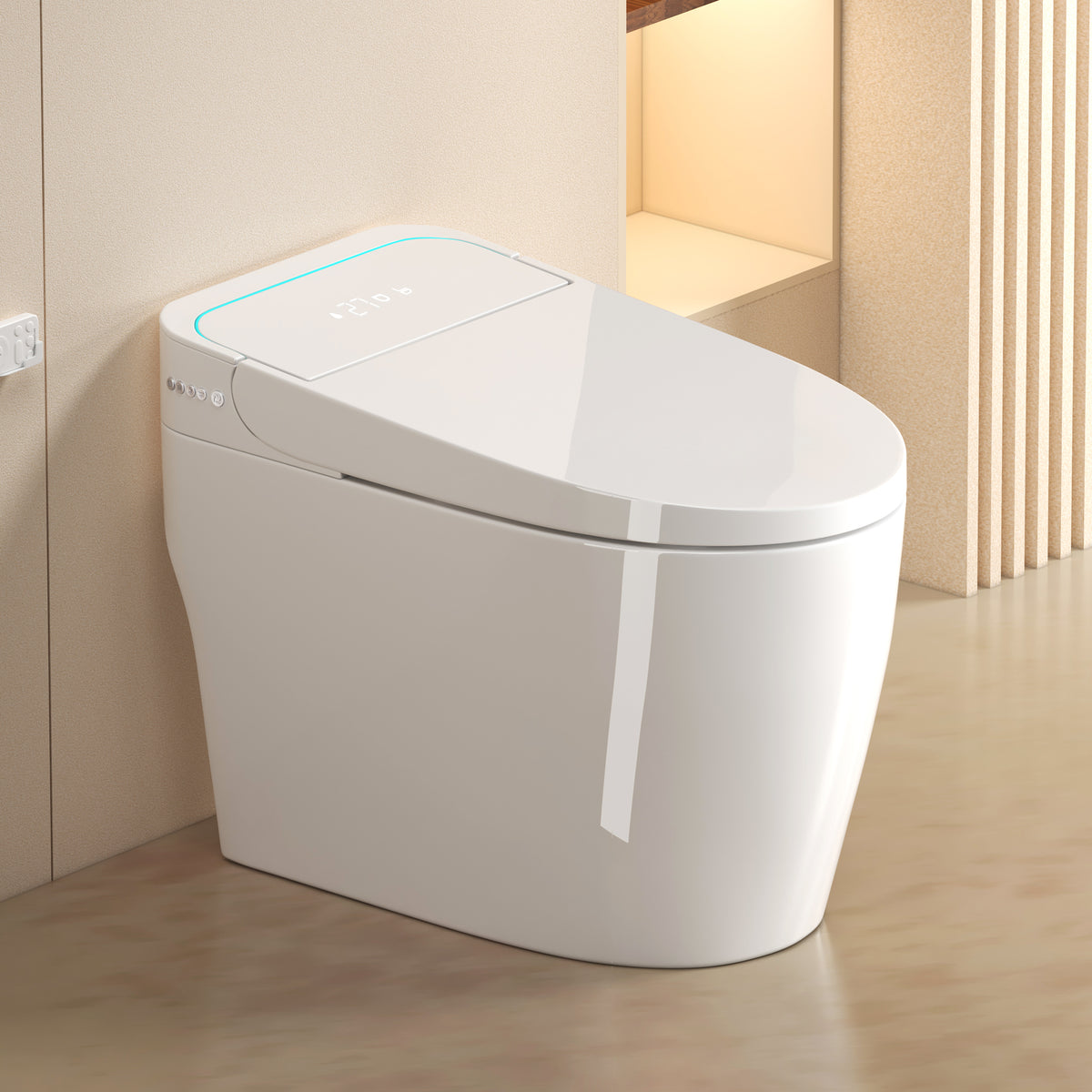 Unique Smart Toile, One Piece Toilet with Bidet Built