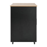 Mobile Kitchen Cart with Storage, 39.76'' Rolling Kitchen Island with 2 Doors