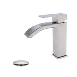 Waterfall Single Handle Bathroom Sink Faucet Pop-Up Drain