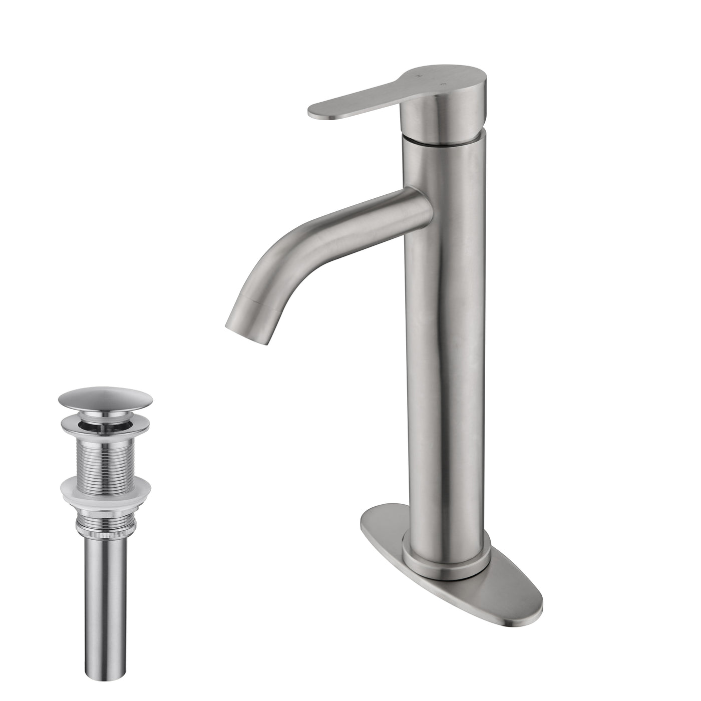 Single Handle Bathroom Sink Faucet with Pop-Up Drain