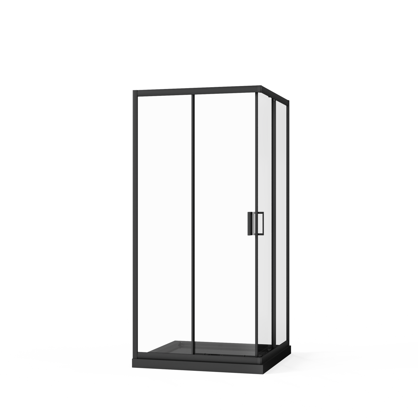 36x36x72 Corner Shower Enclosure Double Sliding Door Clear Glass