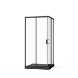 36x36x72 Corner Shower Enclosure Double Sliding Door Clear Glass