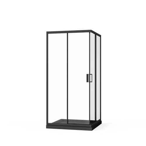 36x36x72 Corner Shower Enclosure Double Sliding Door Clear Glass