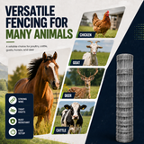 Farm Livestock Fence, 5.9*328FT Galvanised Iron Wire Farm Fence Cattle Fence