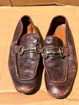 Gucci Guccissima Horsebit Loafer Dark Brown EUR 40 US 7 - Model 40611 - As Is