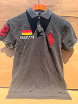 Polo Ralph Lauren Big Pony Custom Fit Germany Edition Polo Shirt - Dark Grey - Size S