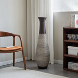 Hand-Woven PVC Rattan Floor Vase, 39.3 Inch Tall Decorative Vase