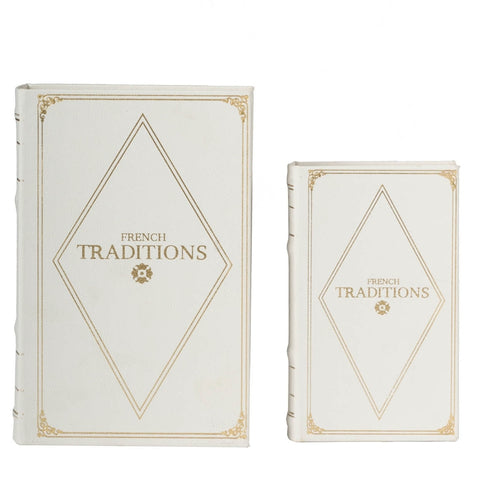 Set of 2 Book Storage Boxes Large and Small
