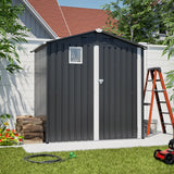 Metal Outdoor Storage Shed 6ft x 4ft Steel Utility