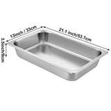 6 Pack Steam Table Pans 20.9 x 12.8 x 3.9 Inch Deep Steam Table Pan Full Size