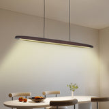 Streamline LED Pendant Light - Walnut Wood - 51" with Remote