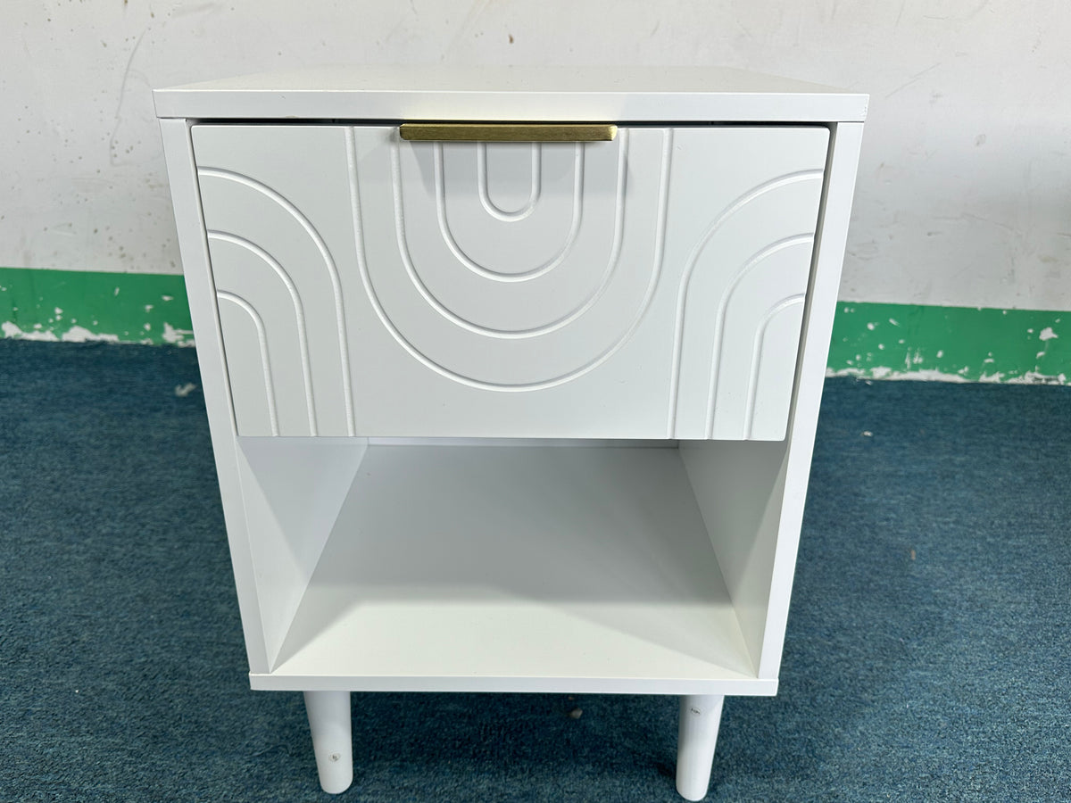 Engineered Wood Nightstand White