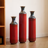 Modern White Metal Droplet Vase Set 3-Piece Home Decor