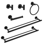 6 Piece Wall Mount Bathroom Towel Rack Set