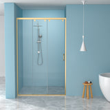 48"W× 76"H Triple Bypass Sliding Shower Door With 5/16 In. (8mm) Clear Glass