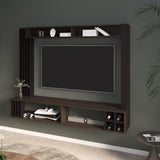 Engineered Wood TV Stand with Storage Walnut 71"