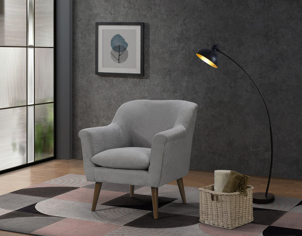 Steel Gray Woven Fabric Oversized Armchair 31.5"W