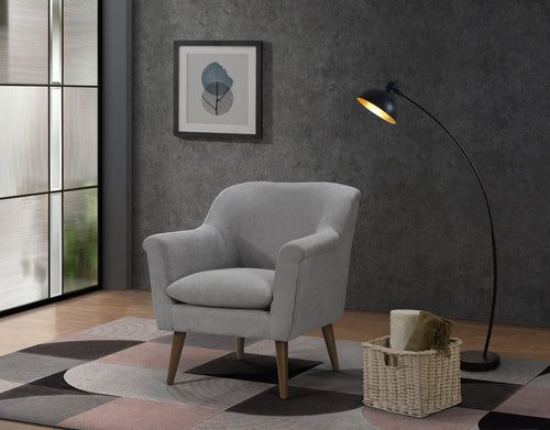 Steel Gray Woven Fabric Oversized Armchair 31.5"W