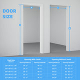 30" X 80"Louver Interior Door Slab, White PVC Waterproof Moisture-Resistant