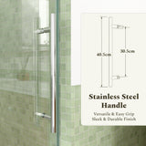 56-60"W x 72"H Frameless Sliding Shower Door Enclosure