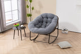 Outdoor Rattan Rocking Chair, Padded Cushion Rocker Recliner Chair Outdoor