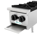50,000 BTU Commercial Gas Hot Plate 2 Burner NG LP