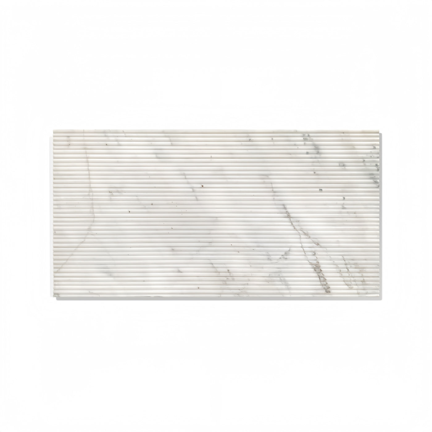 Snow Mountain White Marble Tiles 12x24 Inch Textured Wall