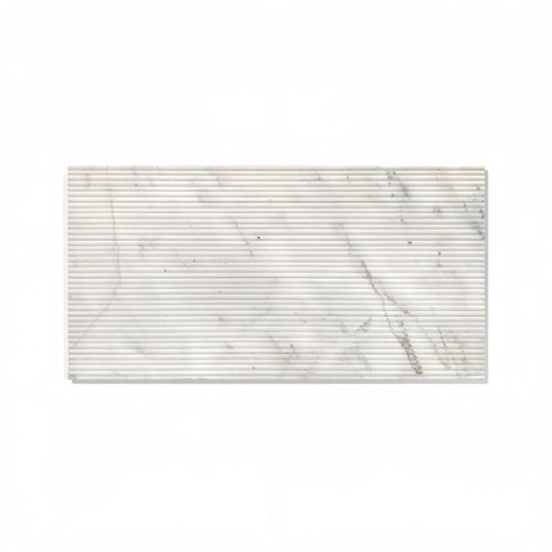Snow Mountain White Marble Tiles 12x24 Inch Textured Wall